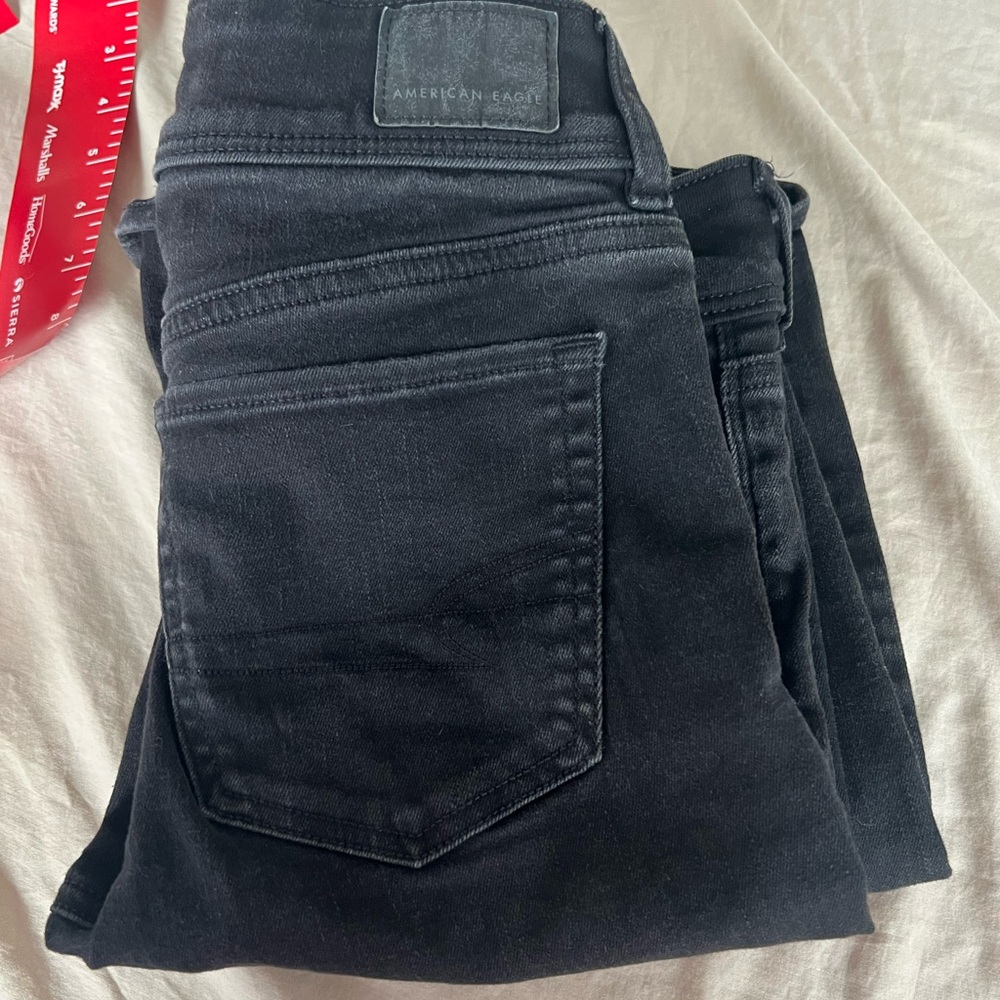 American Eagle Next Level Stretch Dark Wash Skinny Jeans Black Size 2 Women